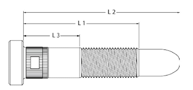 ARP 2.750 Thread Length - 3.50 UHL - 1.550 Knurl Length NASCAR Wheel Stud Kit (Pack of 5)