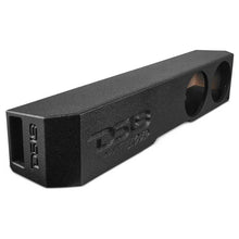 Load image into Gallery viewer, DS18 2x 8in Forward Firing Underseat Ported Box Subwoofer Enclosure -Black Spray Liner Paint Finish