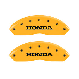 MGP 4 Caliper Covers Engraved Front Honda Rear H Logo Yellow Finish Black Char 2010 Honda Crosstour