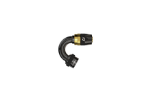 Load image into Gallery viewer, GReddy AN04 45 DEGREE HOSE END SWIVEL BLACK/GOLD ANODIZED