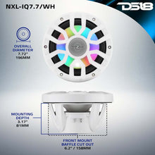 Load image into Gallery viewer, DS18 7.7in 2-Way 175 Watts RMS 4ohm Dgtl LED Lights Bullet Tweeter Cvrs Incl Wht Built-in Deck Light