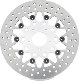 Twin Power 08-13 FLH FLT 6-17 Dyna Front 11.8 Floating Mesh Rotor Silver