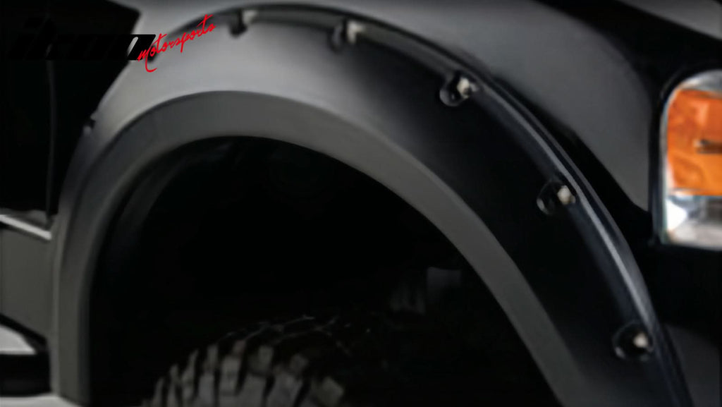 2004-2008 Ford F150 Rivet Bolt Style Fender Flares Textured ABS 4PCS