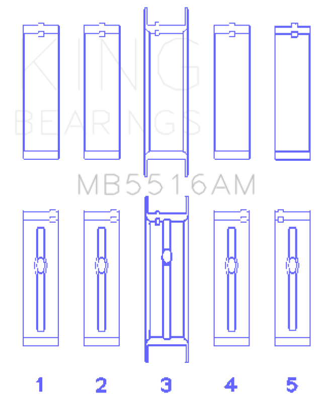 King Jeep 350CI 5.7L Main Bearing Set