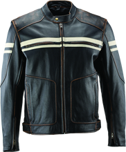 Load image into Gallery viewer, Kuryakyn By River Road Hoodlum Vintage Leather Jacket Black - 3XL