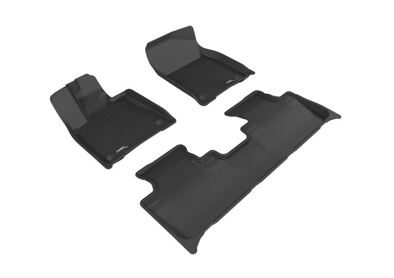 3D MAXpider 2016-2020 Lexus RX/RX Hybrid Kagu 1st & 2nd Row Floormats - Black