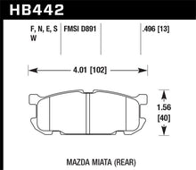Load image into Gallery viewer, Hawk Performance 01-03 Mazda Miata HPS 5.0 Rear Brake Pads