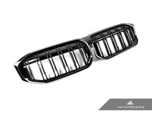 Load image into Gallery viewer, AutoTecknic Dual-Slats Gloss Black Front Grille - G20 3-Series LCI