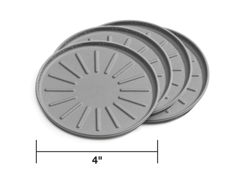 WeatherTech Round Coaster Set - Grey - Set of 4