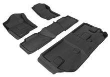 Load image into Gallery viewer, 3D MAXpider 2007-2014 Chevrolet Suburban Kagu 1st &amp; 2nd &amp; 3rd Row Floormats - Black