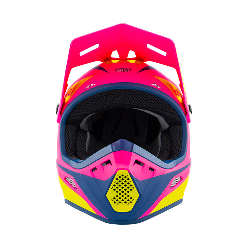 Answer 26 AR1 Mototown Helmet Matte Pink/Hyper Acid/Grey/Black Youth - Small