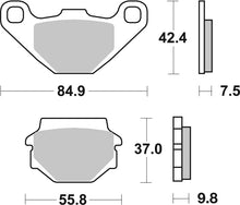 Load image into Gallery viewer, Brembo OE 90-90 Kawasaki ZZR 250cc Brake Pad - Rear