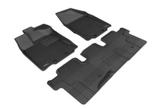 Load image into Gallery viewer, 3D MAXpider 2013-2019 Nissan Pathfinder Kagu 1st &amp; 2nd Row Floormats - Black