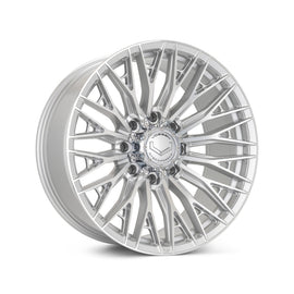 Vossen HFX-6 18x9 - 6x135 - ET0 - Super Deep Face - 87.1 - Silver Polished Wheel