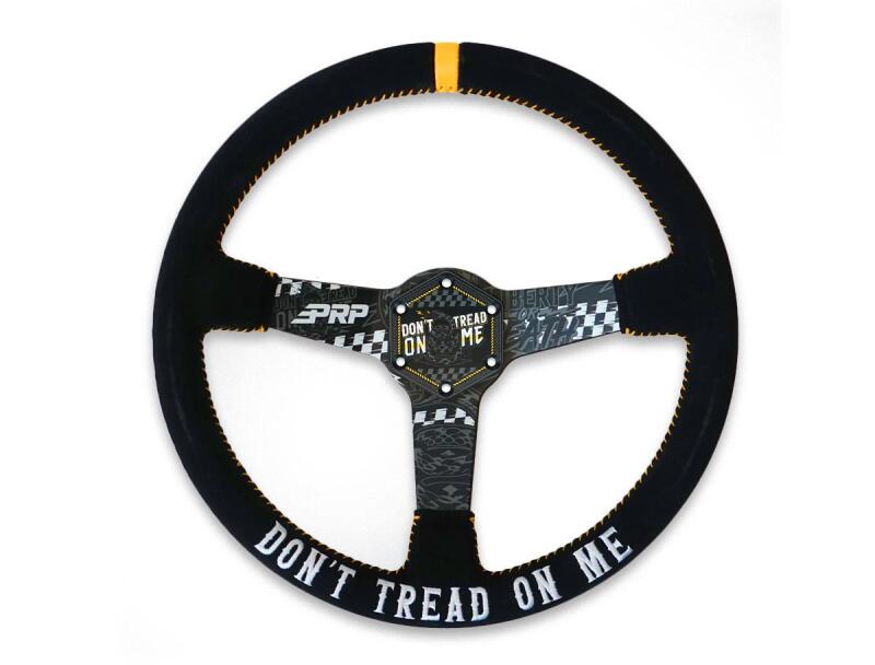 PRP Deep Dish Suede Steering Wheel - Dont Tread on Me