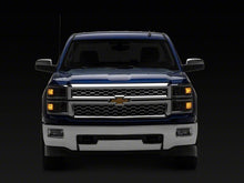 Load image into Gallery viewer, Raxiom 14-15 Chevrolet Silverado 1500 OE Style Headlights/ Chrome Trim- Black - Clear Lens