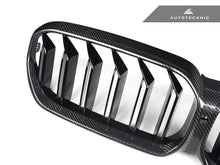 Load image into Gallery viewer, AutoTecknic Dry Carbon Fiber Dual-Slats Front Grilles - G30 5-Series LCI