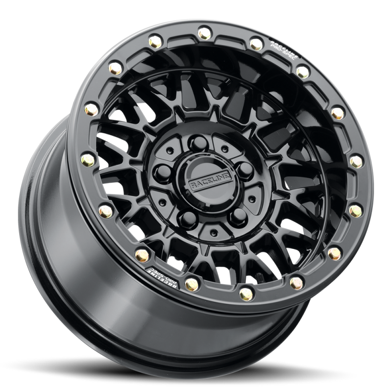 Raceline A15 Omega 15x7in / 6x139.7 BP / 38mm Offset / 78.1mm Bore - Gloss Black