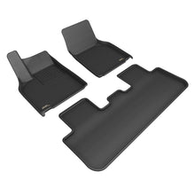 Load image into Gallery viewer, 3D MAXpider 2026 Tesla Model Y Juniper Kagu 1st &amp; 2nd Row Floormats - Black
