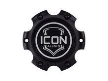 Load image into Gallery viewer, ICON 6x135 Embossed Center Cap - Satin Black/White