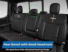 Load image into Gallery viewer, PRP 2021+ Ford 150/ 2023+ SuperDuty Rear Seat Covers (Pair) - Black w/ Red Stitch