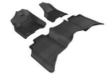 Load image into Gallery viewer, 3D MAXpider 2009-2012 Dodge Ram 1500/2500/3500 Crew Cab Kagu 1st &amp; 2nd Row Floormats - Black