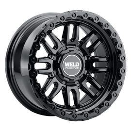 Weld Off-Road Swift 17x9in - 8x180 BP - ET-12 - 124.3mm CB - Gloss Black Wheel & Ring