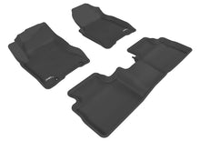 Load image into Gallery viewer, 3D MAXpider 2008-2013 Nissan Rogue Kagu 1st &amp; 2nd Row Floormats - Black
