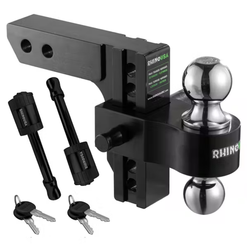 Rhino USA 10In Heavy Duty Drop Hitch - 2.5In (Black)