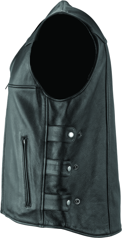 Kuryakyn By River Road Plains Leather Vest Black - Small