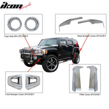 Load image into Gallery viewer, 2006-2010 Hummer H3 Chrome Front &amp; Rear Bumper Pillar Cover