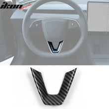 Load image into Gallery viewer, 2024-2025 Tesla Model 3 Carbon Fiber Print Steering Wheel Panel Trim
