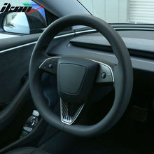 Load image into Gallery viewer, 2024-2025 Tesla Model 3 Carbon Fiber Print Steering Wheel Panel Trim