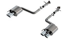 Borla RCF / IS500 Axle-Back Exhaust System S-Type - Stainless Steel Tips