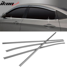 Load image into Gallery viewer, 2011-2015 Hyundai Accent Chrome 4PC Window Molding Trim Sill Seal Belt