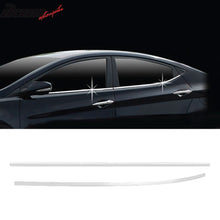 Load image into Gallery viewer, 2011-2016 Hyundai Elantra Chrome 4 Window Molding Trim Sill Seal Belt