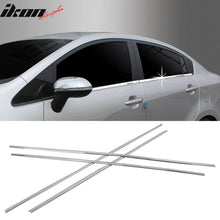 Load image into Gallery viewer, 2012-2015 Kia Rio 4-Door Chrome 4PC Window Molding Trim Sill Seal Belt