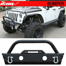 Load image into Gallery viewer, 2007-2017 Jeep Wrangler JK Front Bumper Guard Winch Plate Light Steel