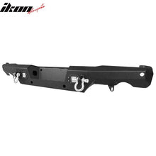 Load image into Gallery viewer, 1987-2006 Jeep Wrangler TJ YJ Textured Rear Bumper 2 LED Lights D-Ring