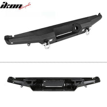 Load image into Gallery viewer, 1987-2006 Jeep Wrangler TJ YJ Textured Rear Bumper 2 LED Lights D-Ring