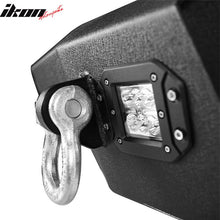 Load image into Gallery viewer, 1987-2006 Jeep Wrangler TJ YJ Textured Rear Bumper 2 LED Lights D-Ring