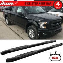 Load image into Gallery viewer, Fits 15-22 F150 Super Cab 4in Oval Black Curved Running Boards