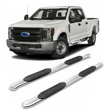 Load image into Gallery viewer, 2015-2022 Ford F150 F250 Super Duty Crew Cab 5" Silver Running Boards