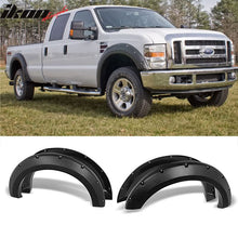 Load image into Gallery viewer, 1999-2007 Ford F250 F350 HD Black Pocket Style Fender Flares ABS