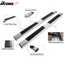 Load image into Gallery viewer, 2015-2022 Ford F150 F250 Super Cab Silver 6" Running Board Aluminum