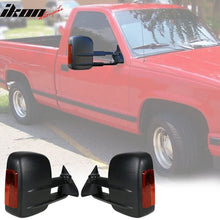Load image into Gallery viewer, 1988-1998 Chevy C/K C10 Manual Towing Side Mirrors &amp; LED Signal ABS