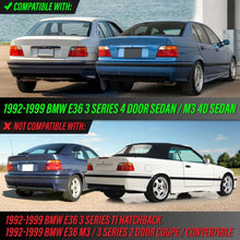 Load image into Gallery viewer, BMW 3 Series E36 All Clear Frosted Lens Tail Lights (1992-1998)