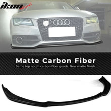 Load image into Gallery viewer, 2012-2014 Audi A7 4G8 S-Line JC Style Front Bumper Lip Carbon Fiber