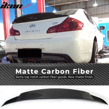 Load image into Gallery viewer, 2010-2013 Infiniti G37 V36 Rear Spoiler Wing JC Style Carbon Fiber