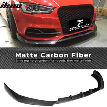 Load image into Gallery viewer, 2015-2017 Audi S3 8V JC Style Front Bumper Lip Spoiler Carbon Fiber